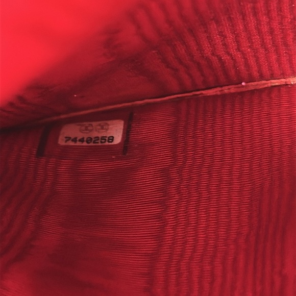 Chanel Wallet Interlocking CC Logo Caviar Leather Long Bifold Folding Red Gold - Picture 11 of 14